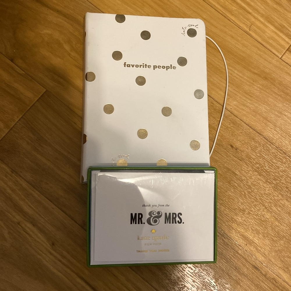 Kate Spade Thank You wedding notes & KS Address Book; NWT; never used!
